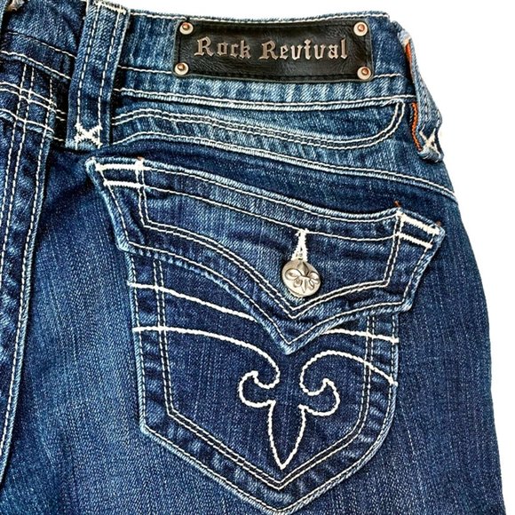 Rock Revival Chrissie Low Rise Boot Leg Stretch Denim Jeans - Picture 3 of 4